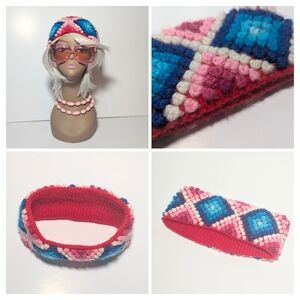 Vintage knit yarn headwrap